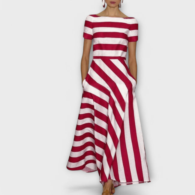JANELL | Striped Maxi Dress Hover Image