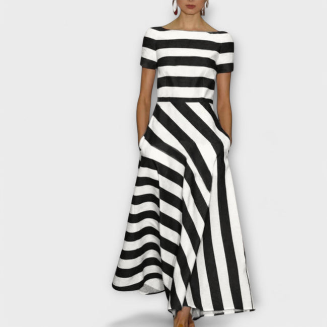 JANELL | Striped Maxi Dress Main Image