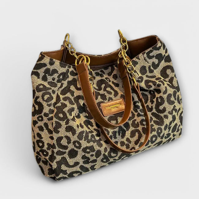 CASA - Leopard Print Canvas Tote Hover Image