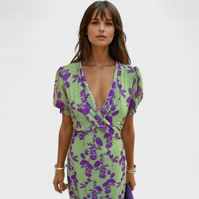 MIVA | Floral Wrap Dress Hover Image