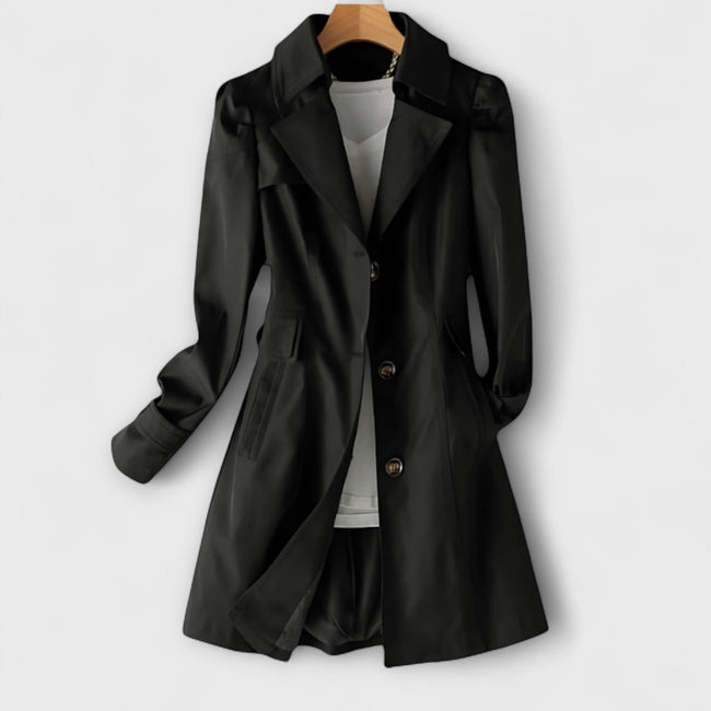ELARA | Double-Breasted Trench Coat Hover Image