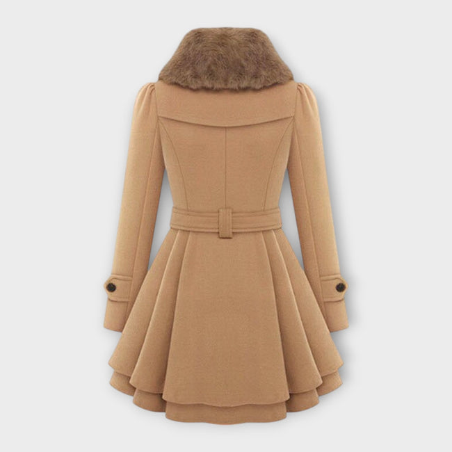 EMMA | Elegant coat with faux fur collar Main Image