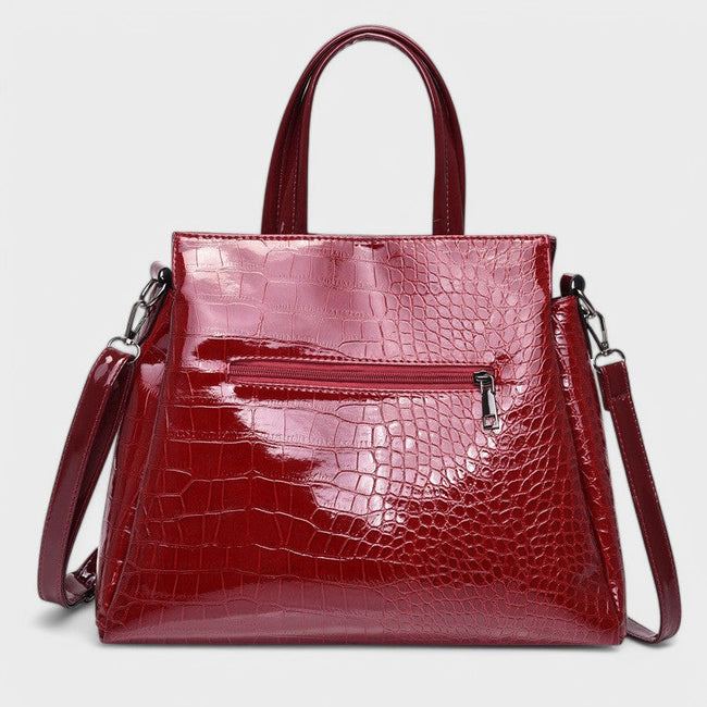 CASA - Elegant 3-piece Black Crocodile Leather Bag Set Main Image