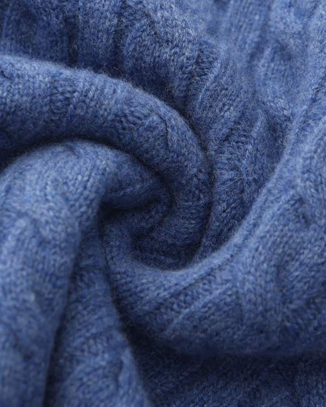 100% Cashmere Woven Half-Zip Main Image