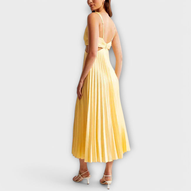 Elegant midi evening dress with pleats Main Image