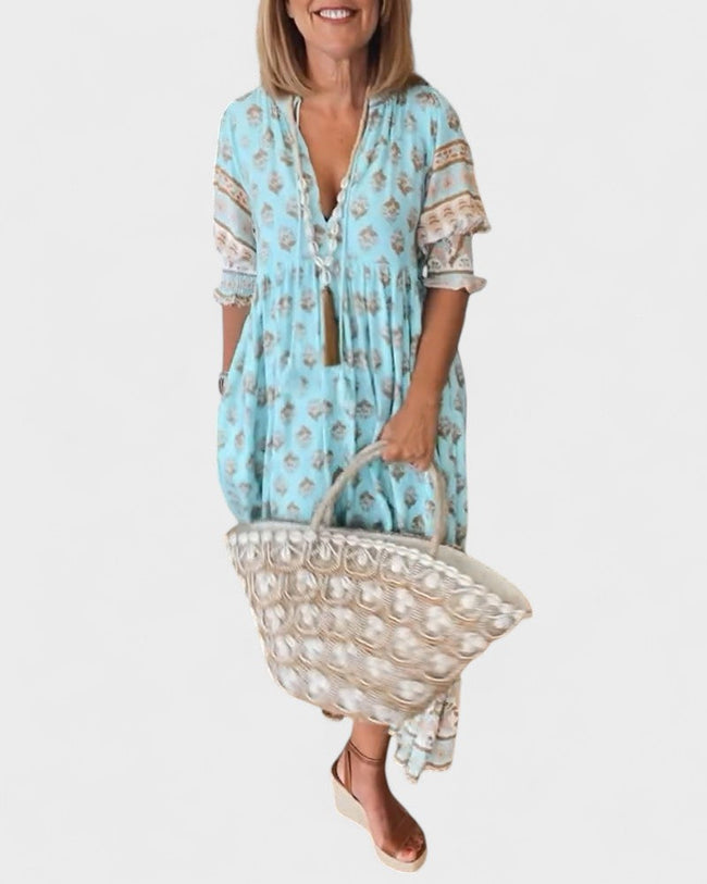 LANI | Boho Button Dress Hover Image